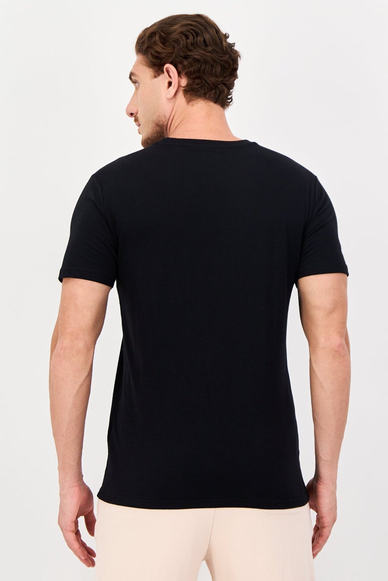 Hurley Men Sportswear Fit Short Sleeve Outdoor T-Shirt, Black - Image 3